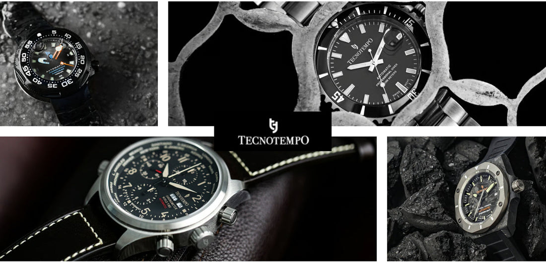 immagine dal sito tecnotempo che mostra alcuni orologi del brand