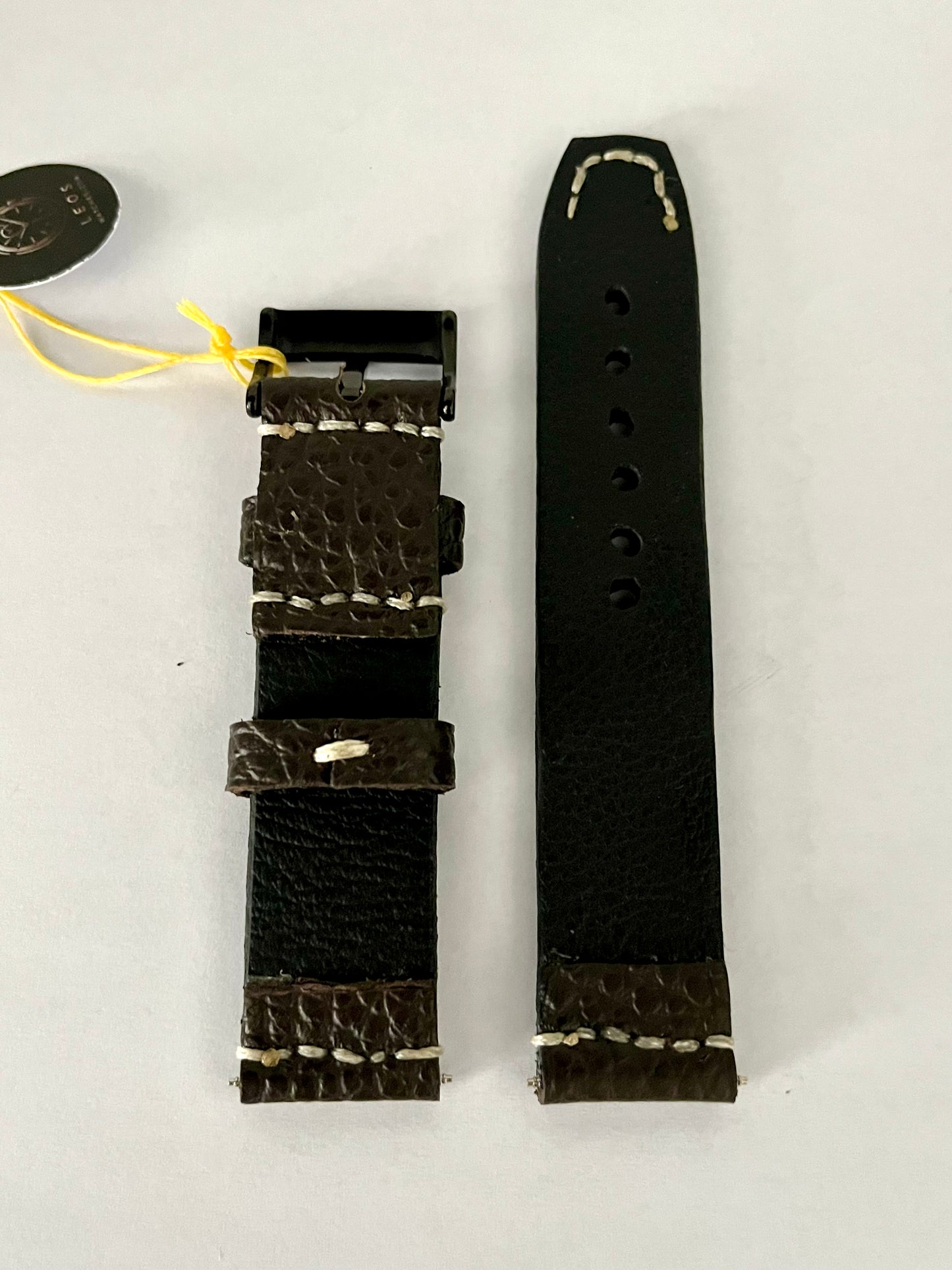 vista della pelle interna Cinturino per Apple Watch CASUAL in pelle marrone