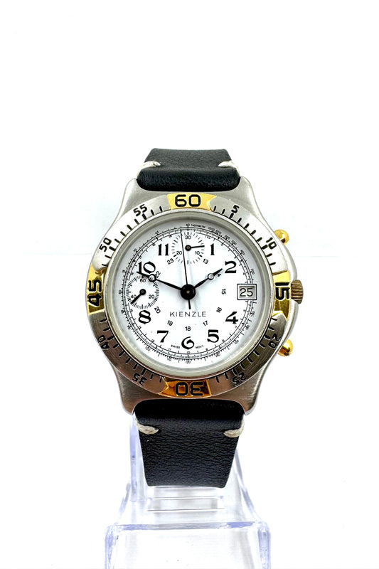 vista frontale Cronografo Kienzle Vintage Anni '80 – Valjoux 7765
