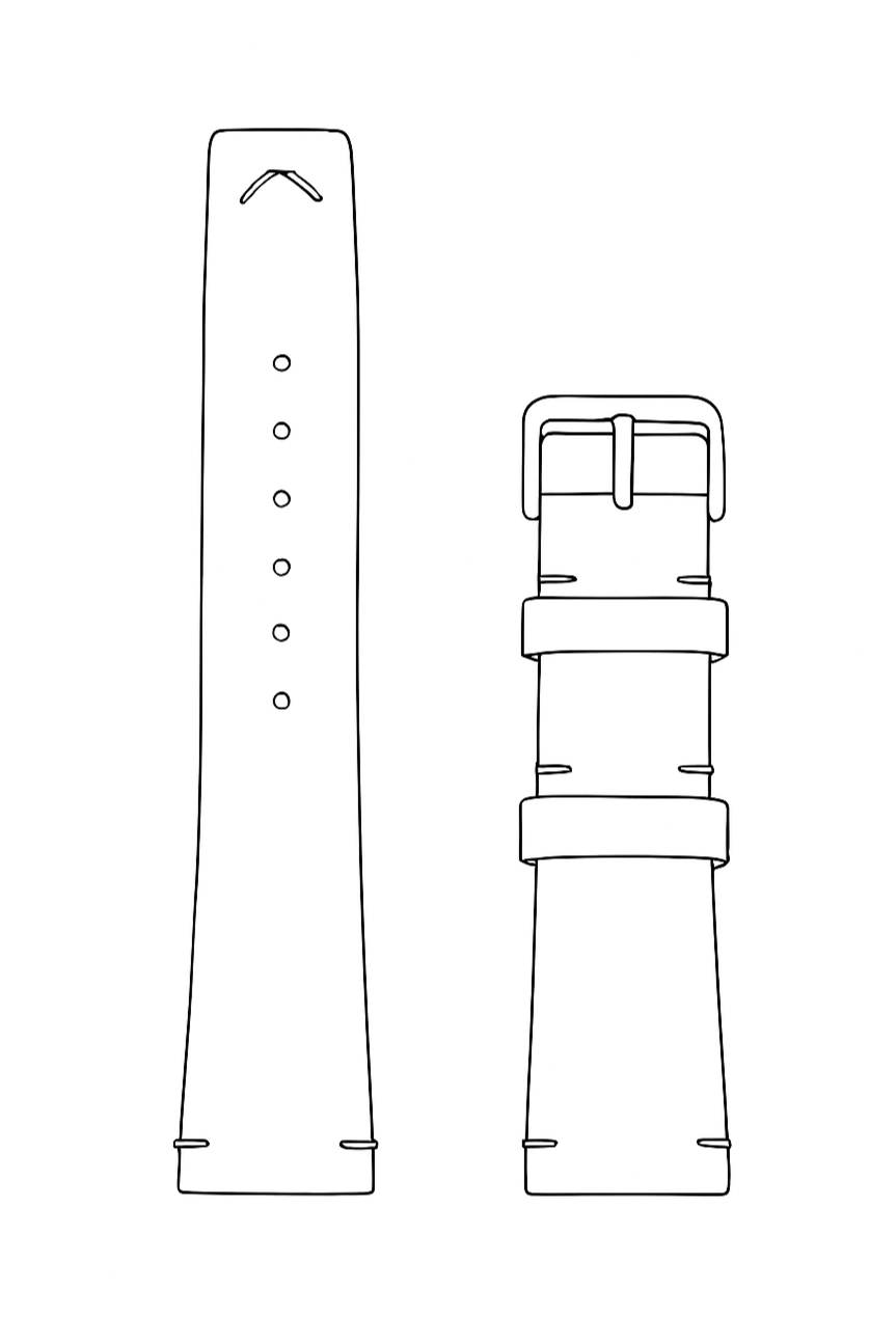 vista base del modello cinturino MINIMAL da personalizzare per orologio