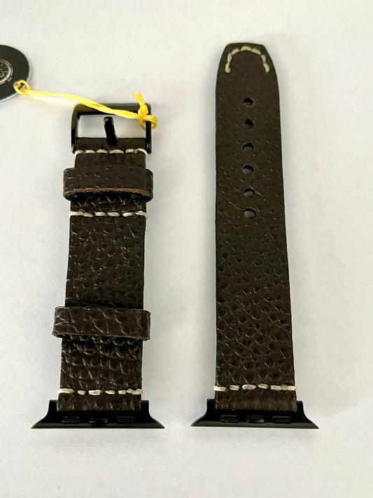 vista della pelle esterna Cinturino per Apple Watch CASUAL in pelle marrone