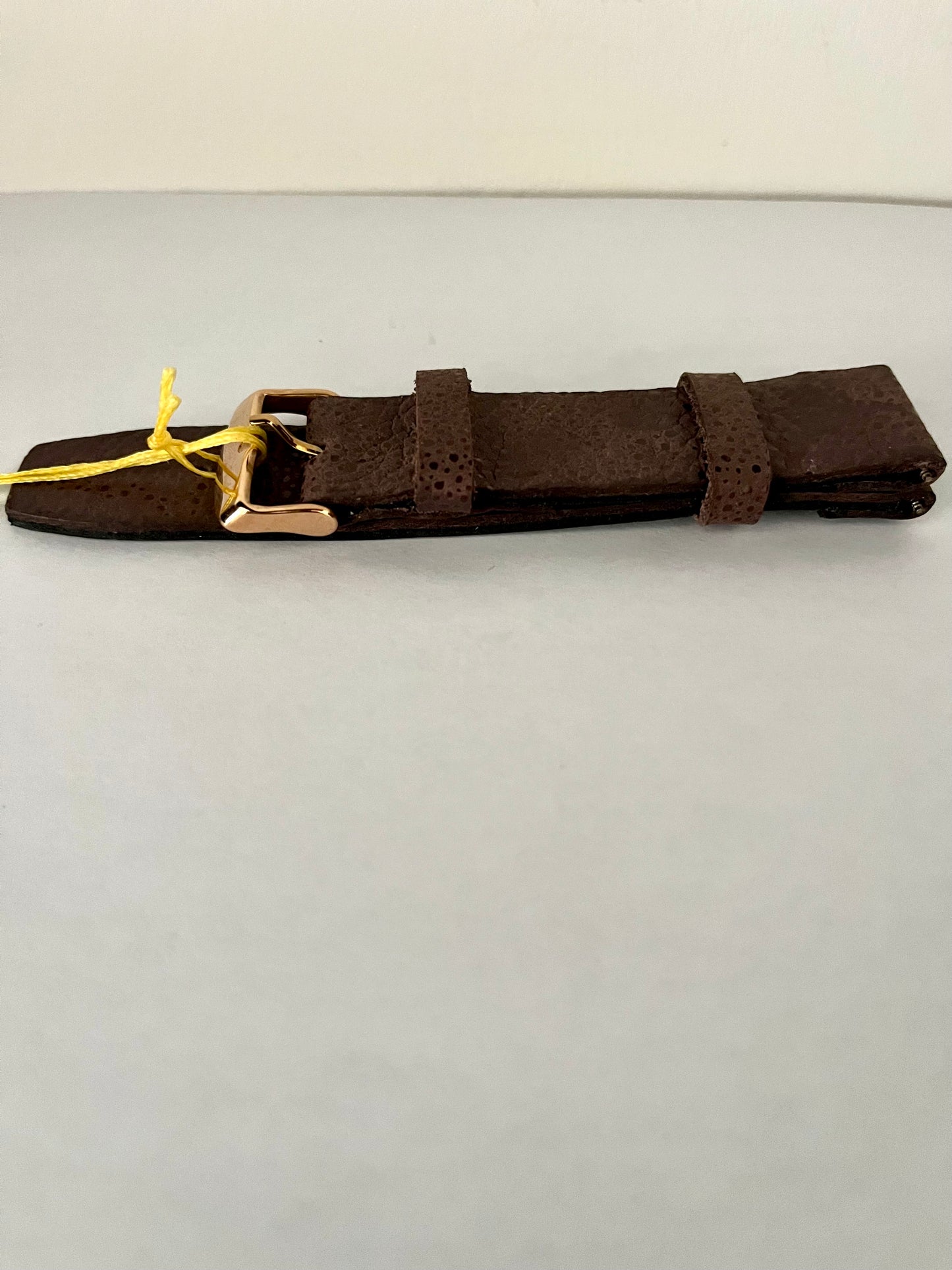 vista compatta Cinturino Orologio in pelle marrone stampa rettile