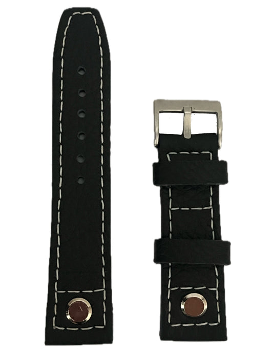 esempio di modello aviator in pelle nera