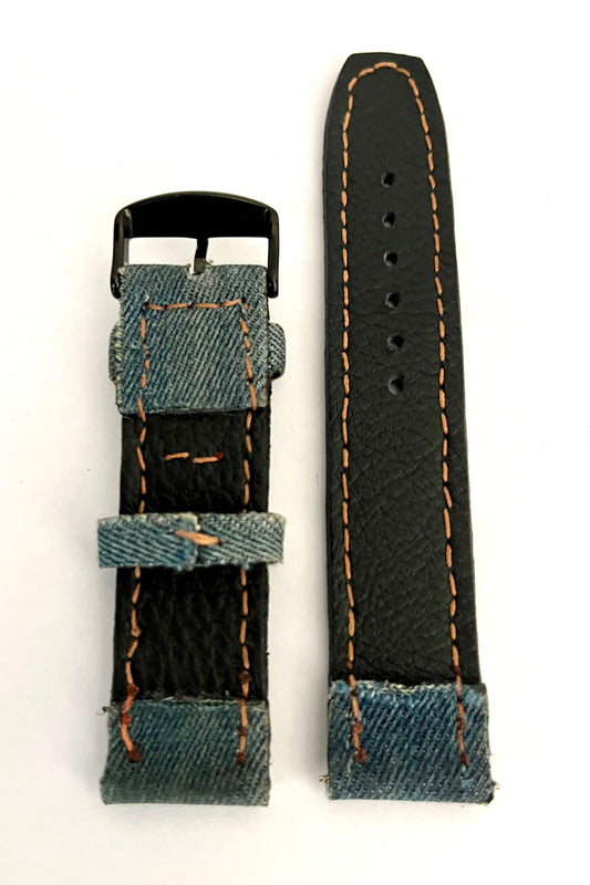 vista parte interna Cinturino CLASSIC in Jeans con interno in pelle