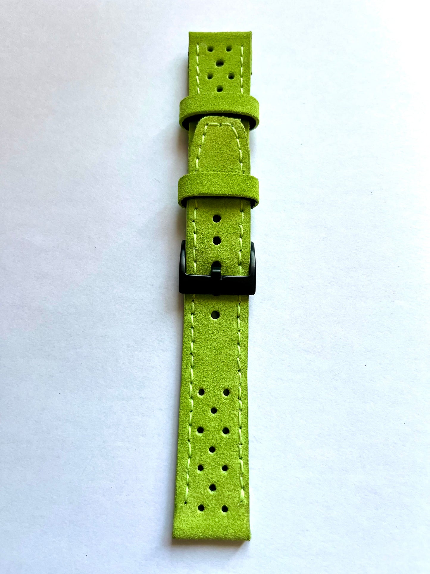 Cinturino per Apple Watch PILOT in pelle scamosciata verde vista unito