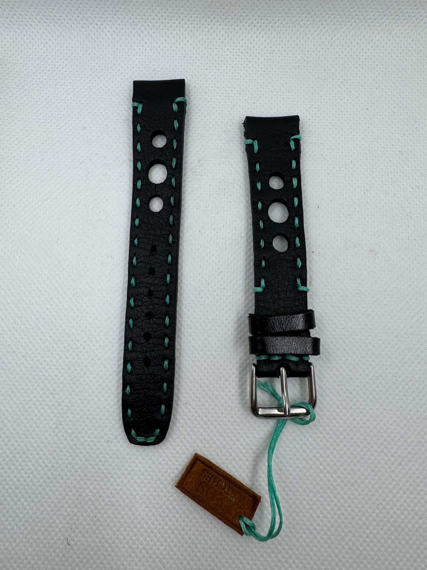 cinturino racing in pelle nera