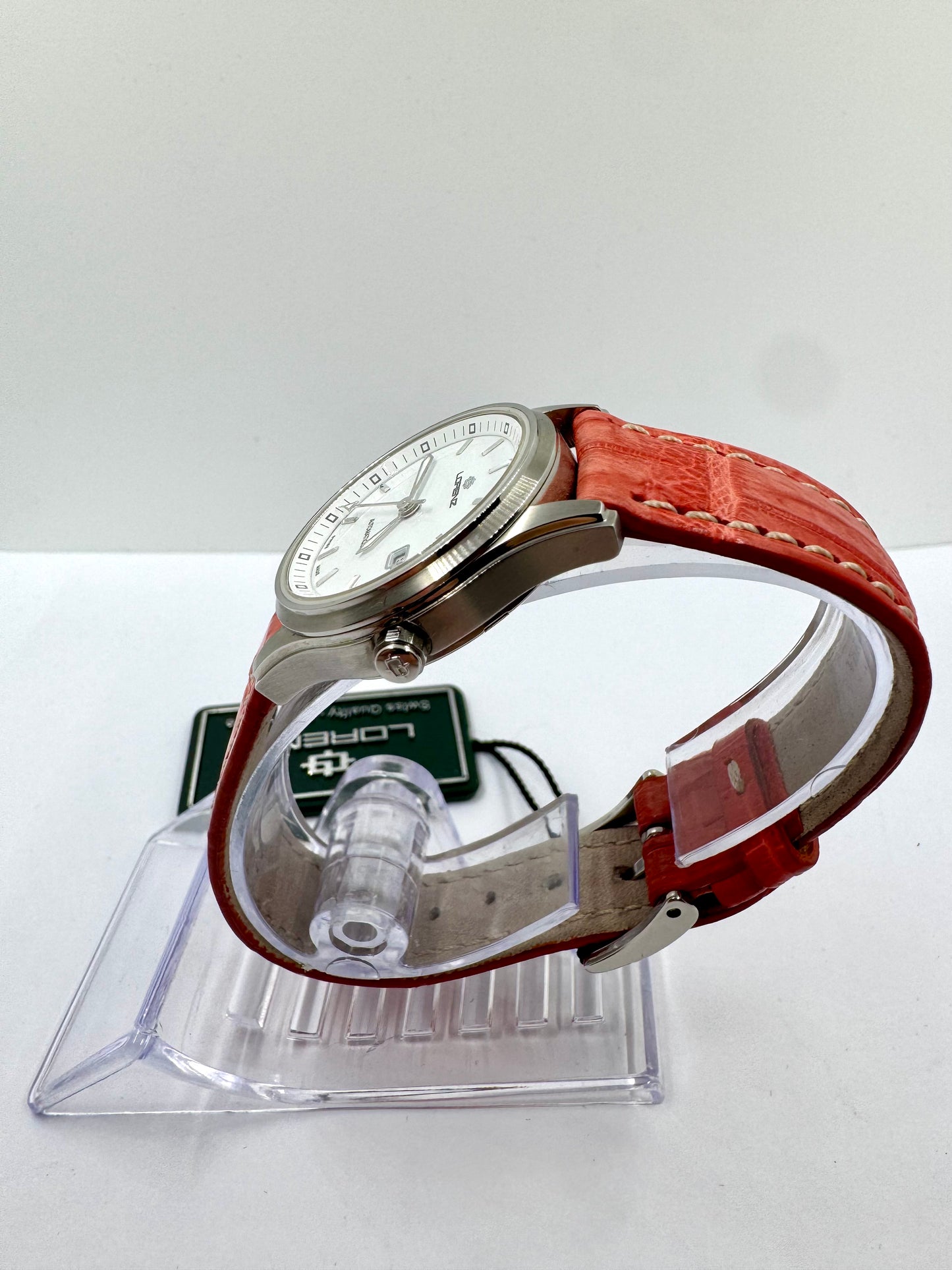 Vista lato corona Orologio Lorenz Theatro Automatique Donna