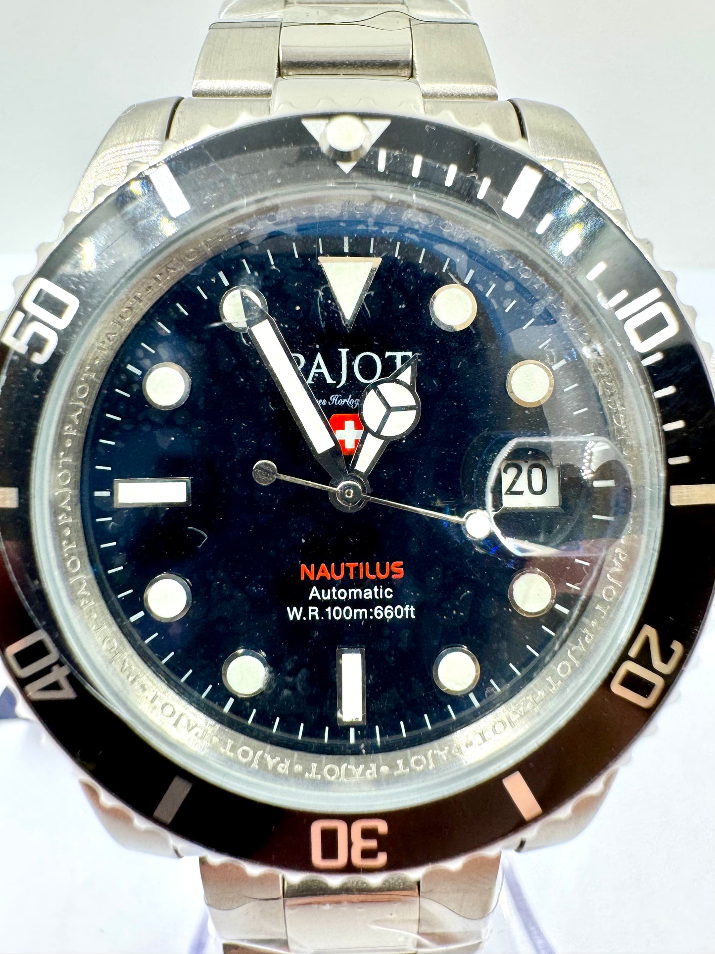 dettaglio zoom quadrante orologio Pajot Nautilus PJ5801