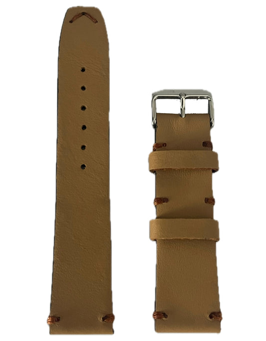 esempio di cinturino MINIMAL realizzato in pelle marrone