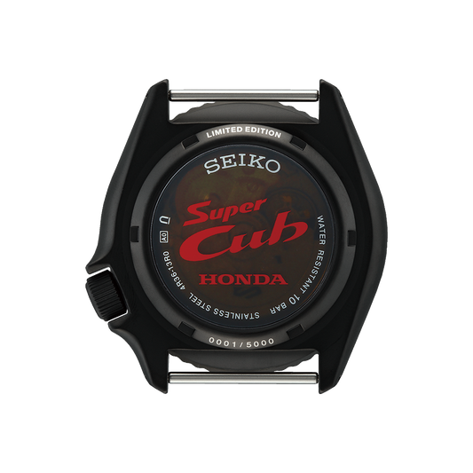 retro Seiko 5 Sport Super Cub Limited Edition fondello trasparente