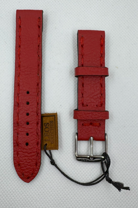 cinturino classic in pelle rossa