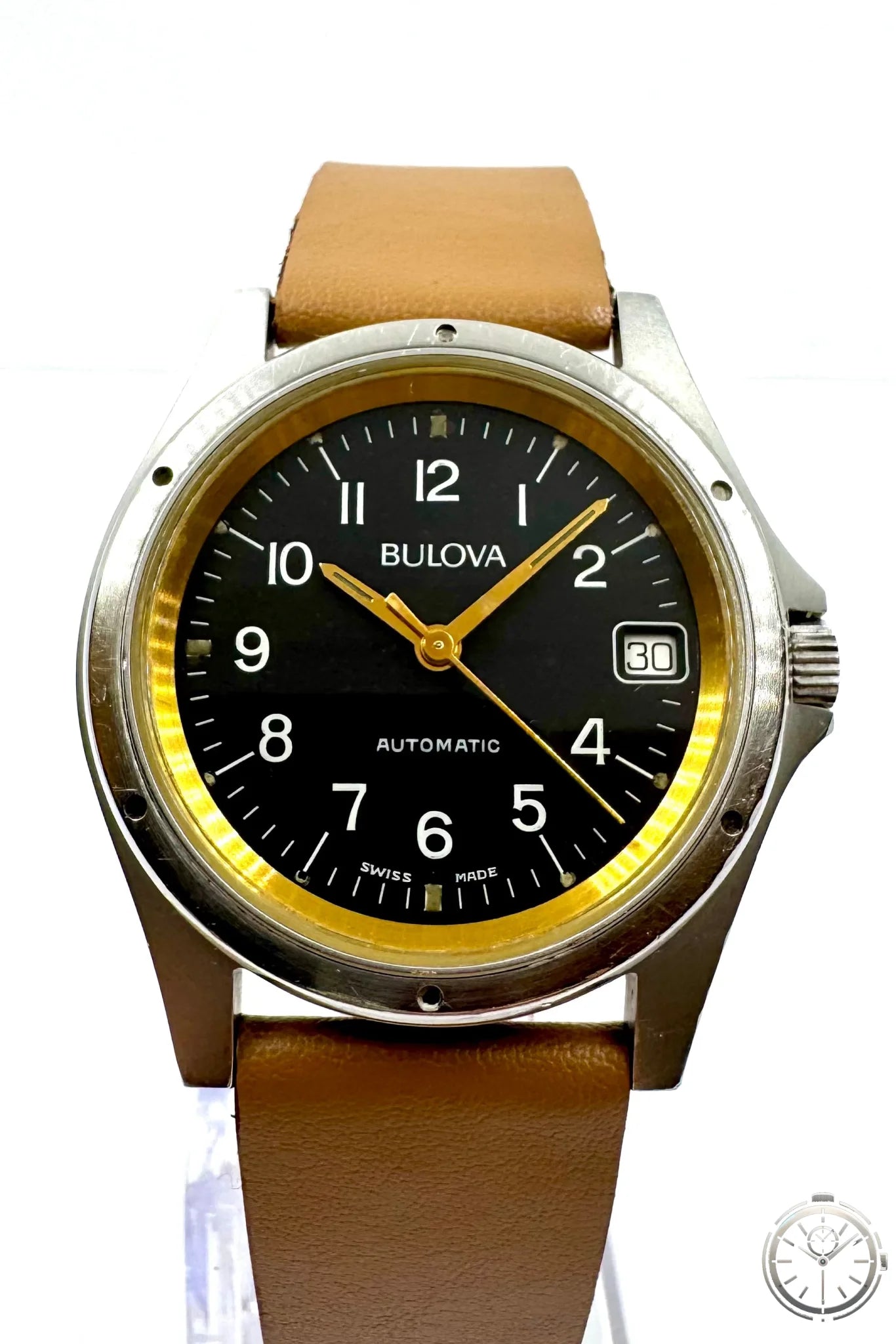dettaglio quadrante orologio Bulova Automatic 7001 A703 – Swiss Made 34 mm