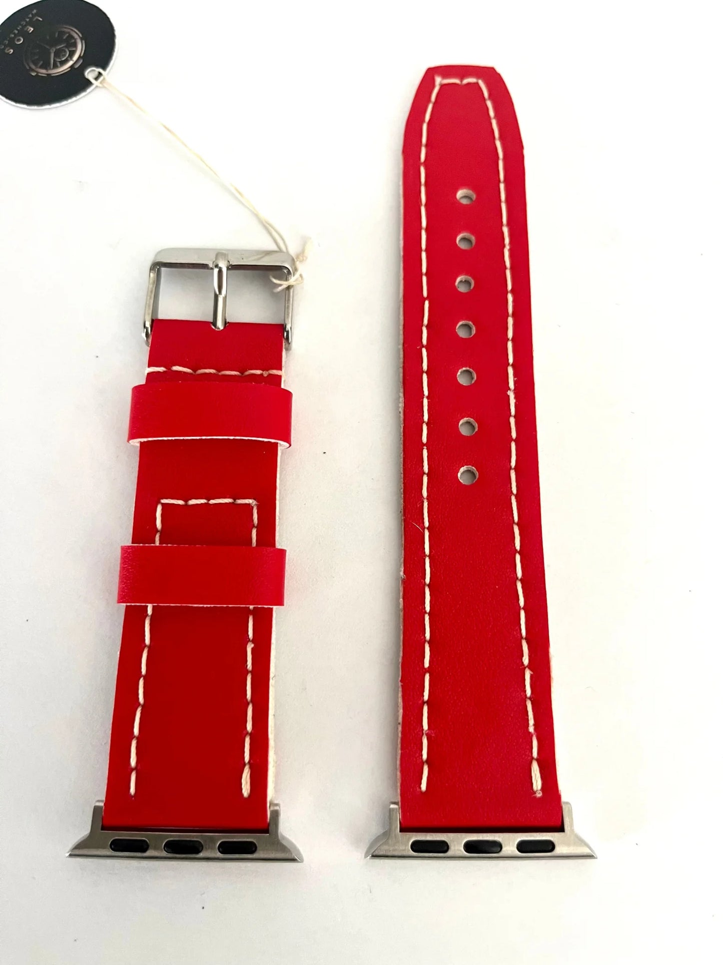 vista con i connettori per apple watch del Cinturino Artigianale CLASSIC in Pelle di Uva Vegana 22mm