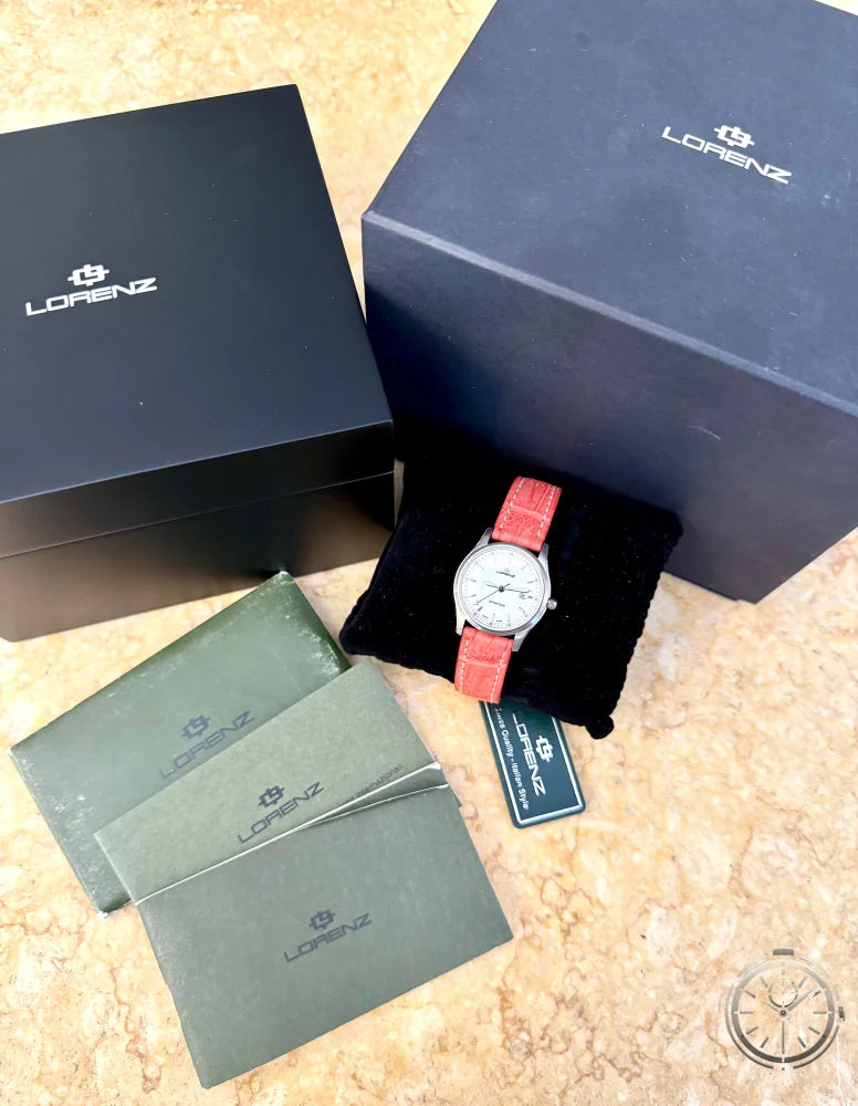 Full set con libretti e scatole Orologio Lorenz Theatro Automatique Donna