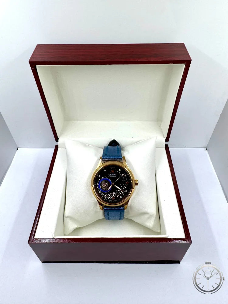 orologio ORIENT Automatic Open Heart Blue Moon nel cofanetto LeosWatches