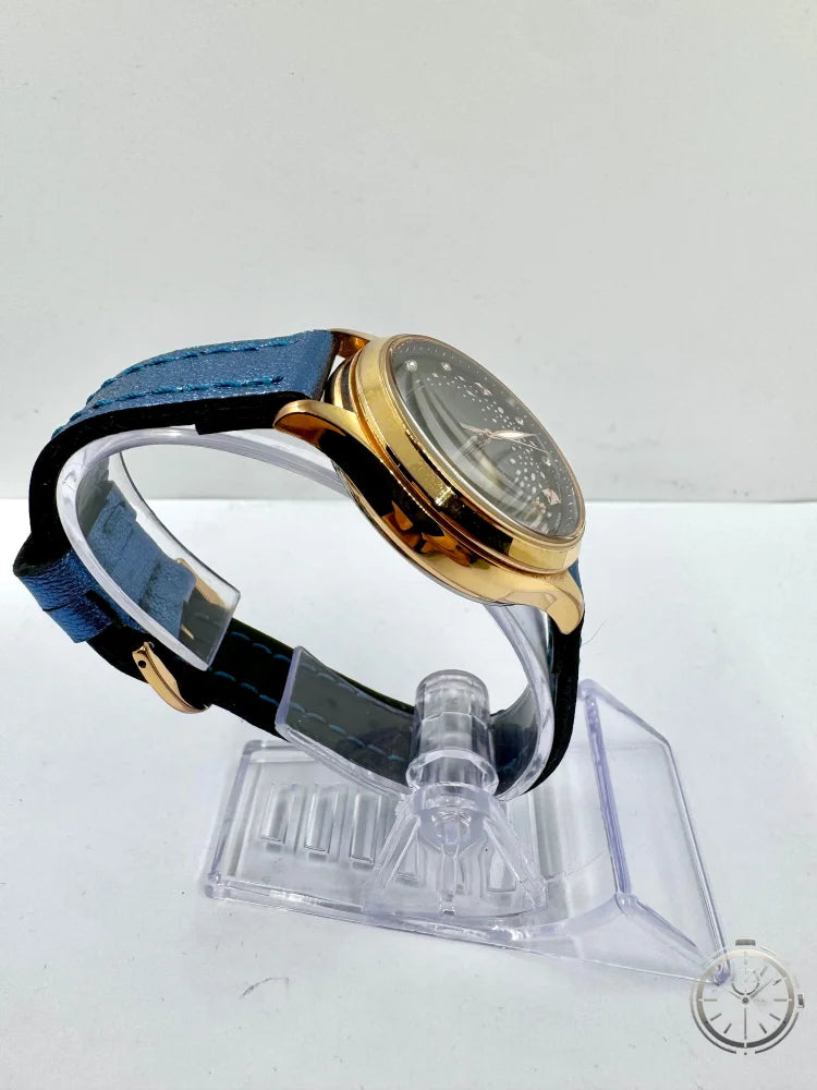 vista laterale orologio ORIENT Automatic Open Heart Blue Moon