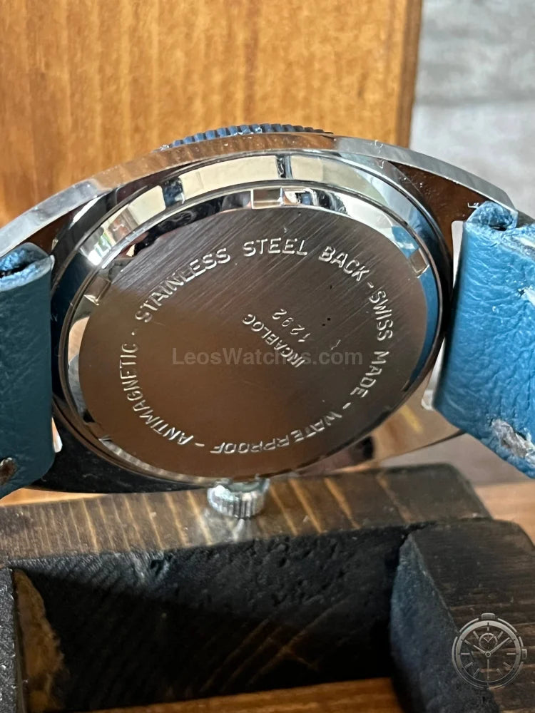 dettaglio fondello Orologio Lanco Skindiver Vintage