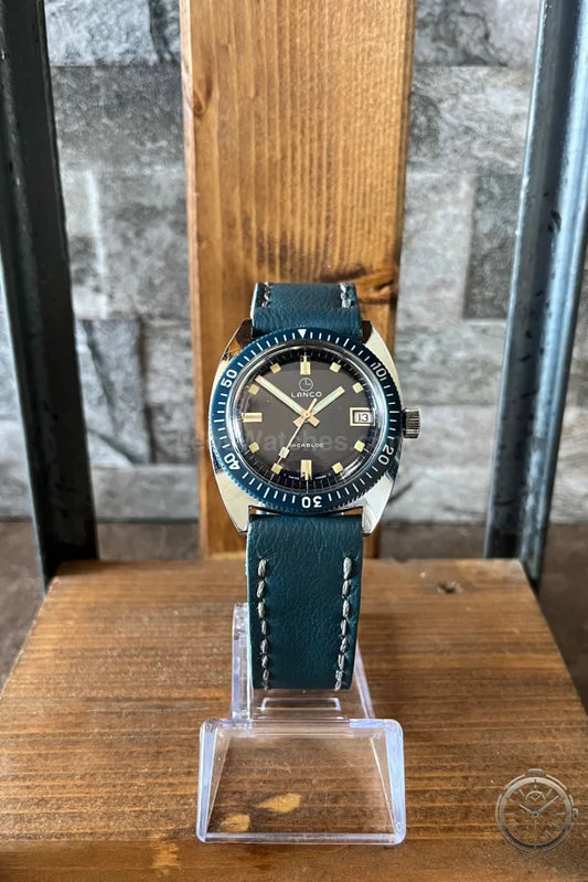 vista frontale Orologio Lanco Skindiver Vintage