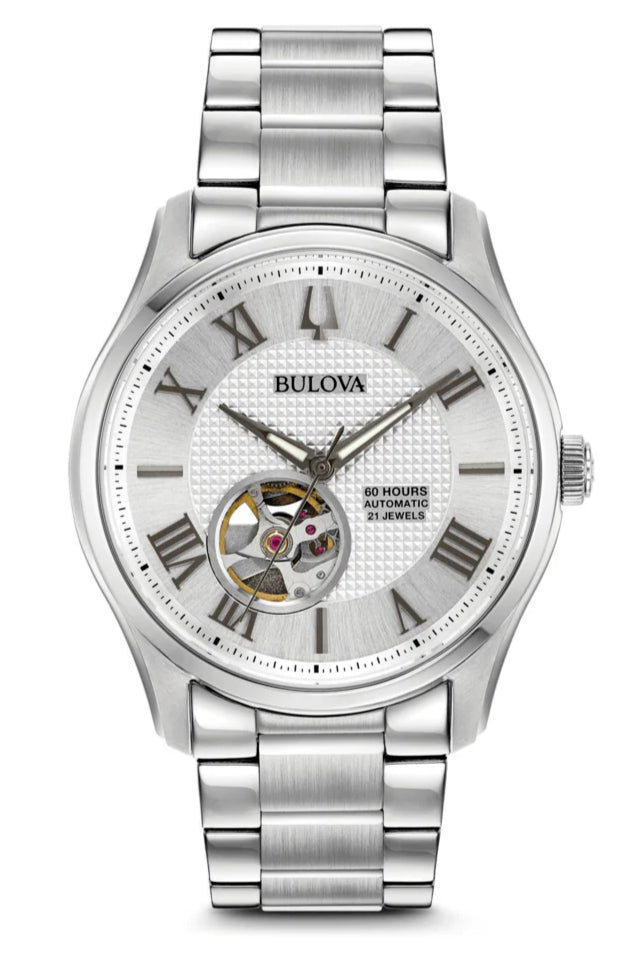 vista frontale orologio Bulova Classic 96A207