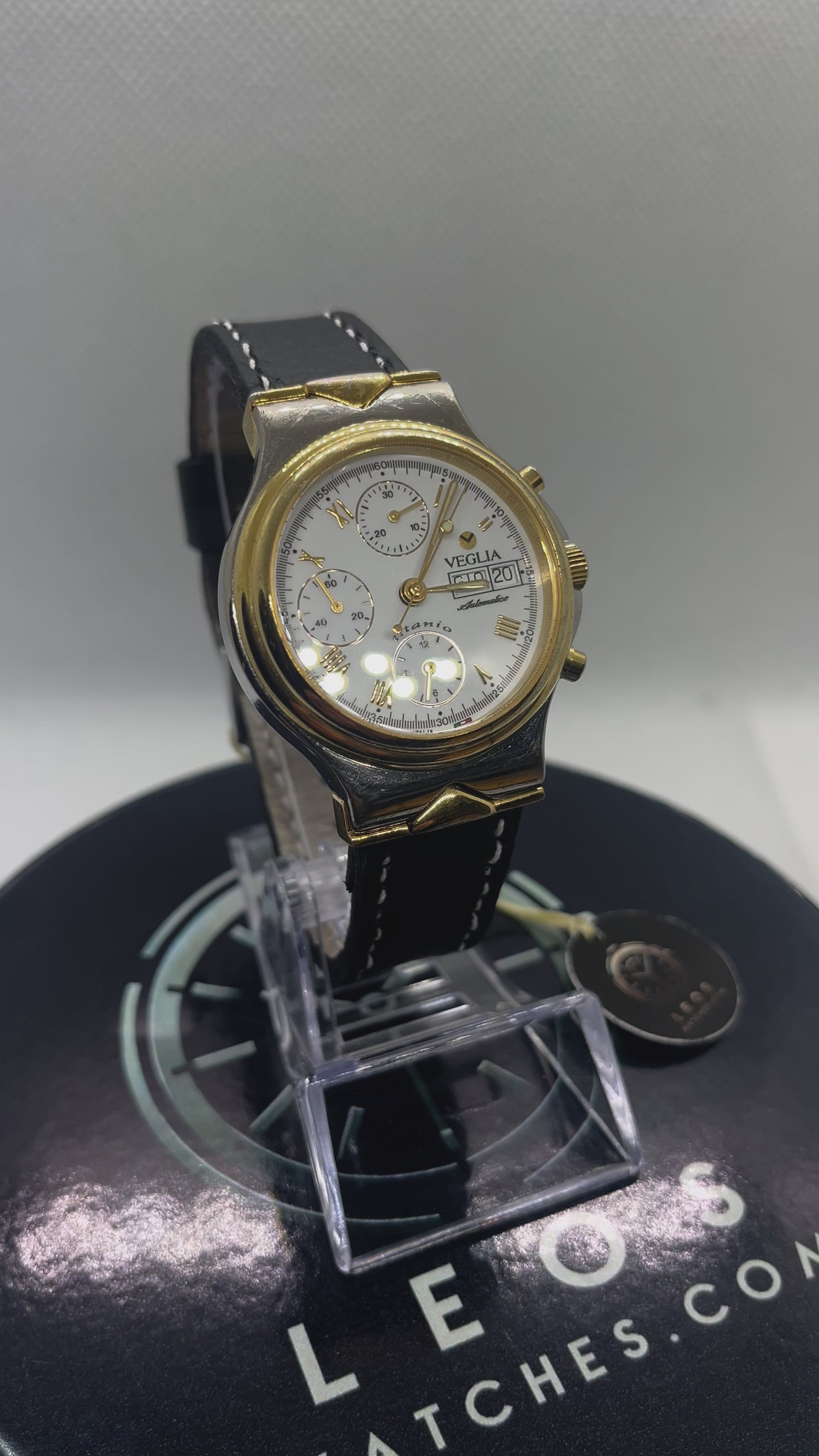video orologio Veglia Titanio Cronografo Automatico Valjoux 7750