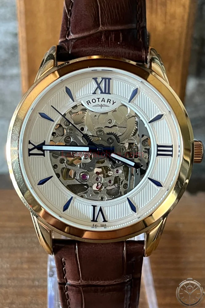 Rotary Skeleton Automatico 40mm Un Eleganza Incantevole LeosWatches
