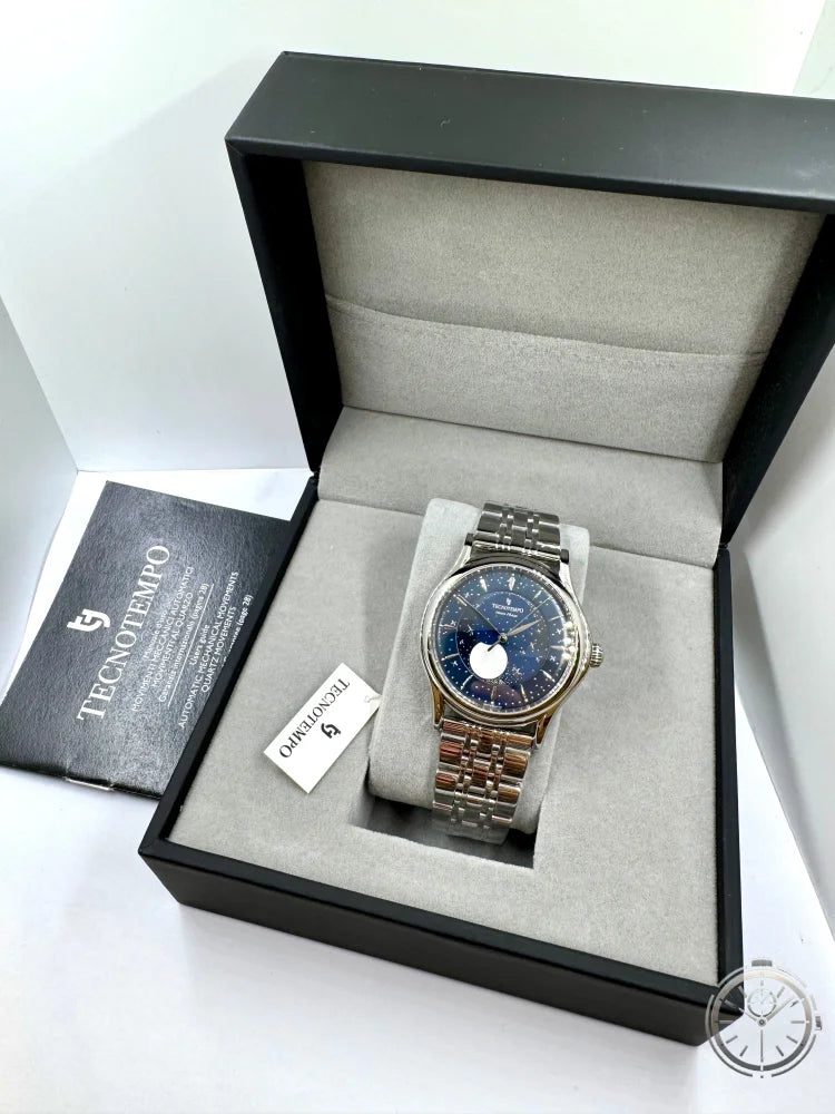 orologio TecnoTempo Moon Phase Automatic nel cofanetto con documenti