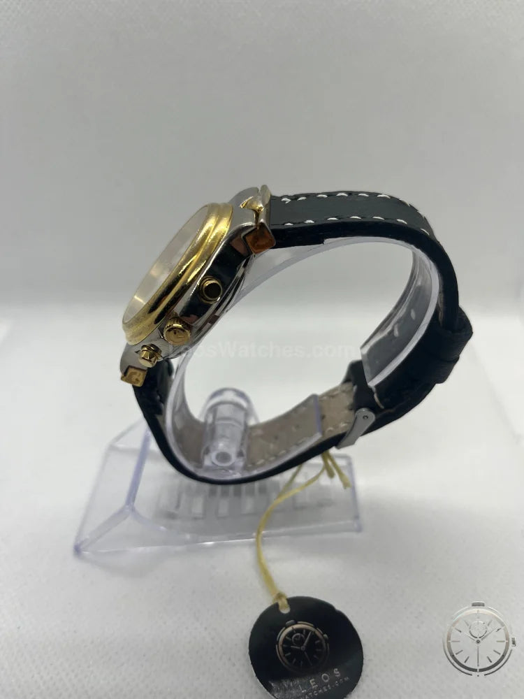 vista lato corona orologio Veglia Titanio Cronografo Automatico Valjoux 7750