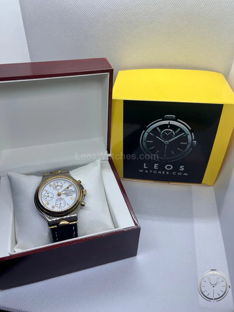 orologio Veglia Titanio Cronografo Automatico Valjoux 7750 nella confezione LeosWatches