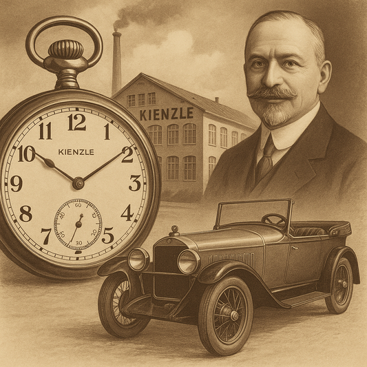 raffigurazione della storia del Brand di orologi Kienzle
