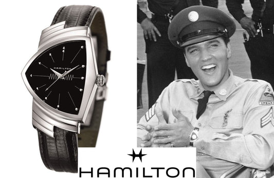 Elvis Presley con l'orologio Hamilton Ventura