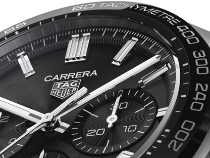 dettaglio zoom quadrante TAG Heuer Carrera Calibre Heuer 02 Chronograph - CBN2A1B.BA0643