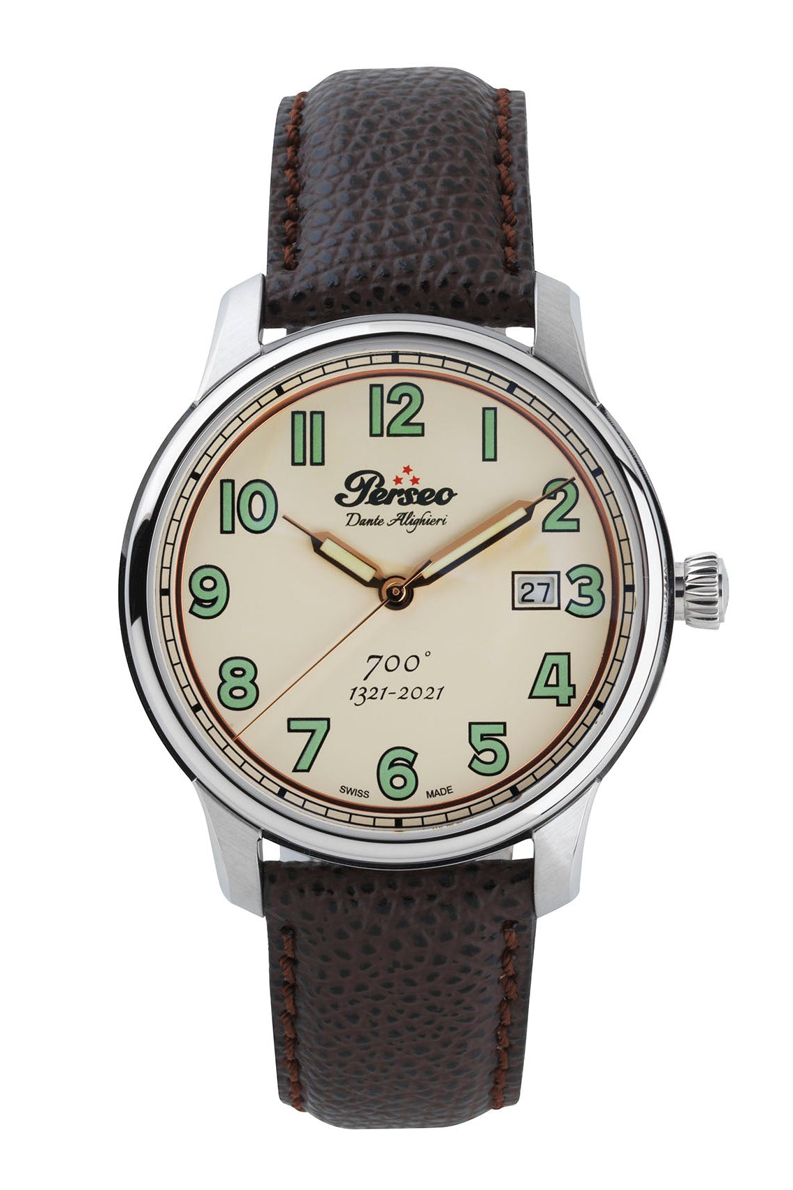 Vista frontale Orologio Perseo Dante Alighieri Automatic Ref. 13361