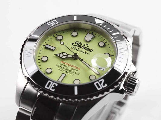 dettaglio ghiera e quadrante orologio Perseo Salamina Automatico – Edizione Limitata 100 Pezzi