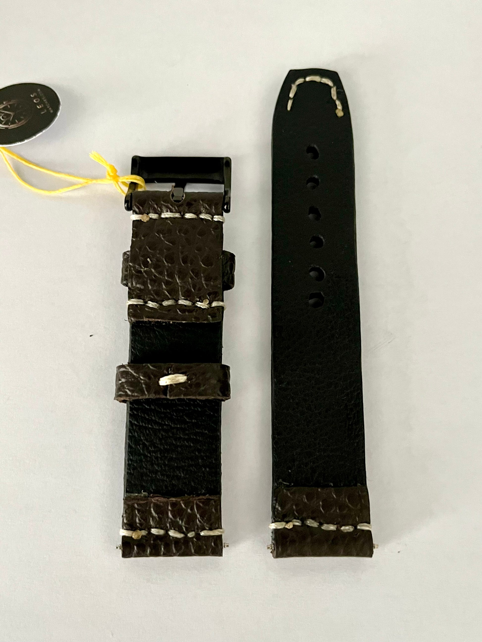 vista della pelle interna Cinturino per Apple Watch CASUAL in pelle marrone