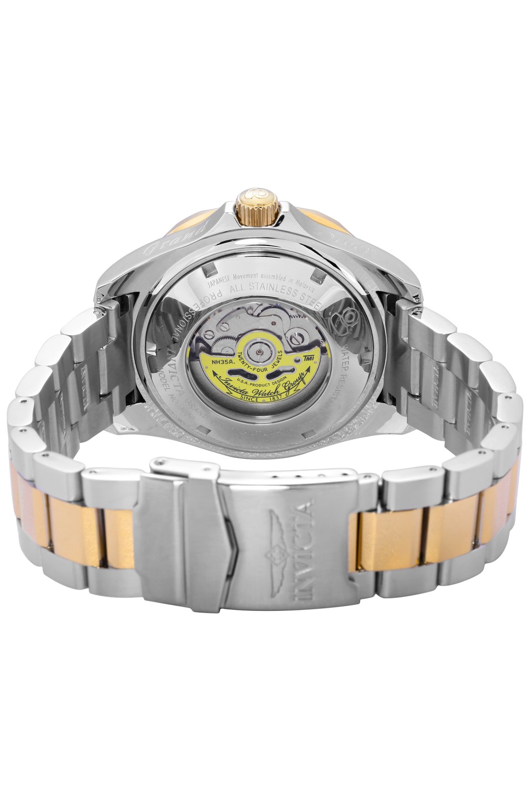 vista posteriore fondello trasparente Invicta Grand Diver 3050