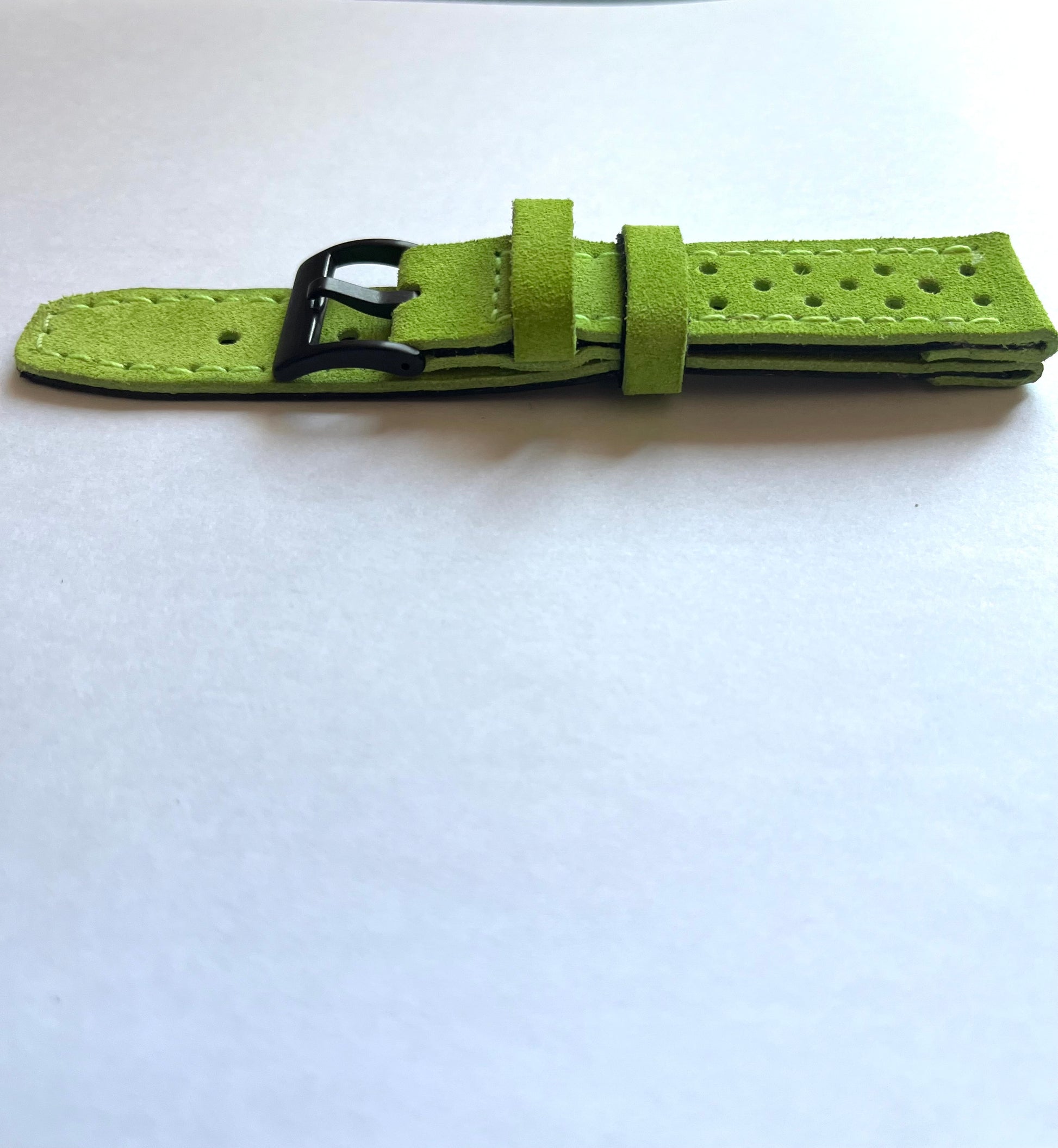 vista compatta Cinturino per Apple Watch PILOT in pelle scamosciata verde