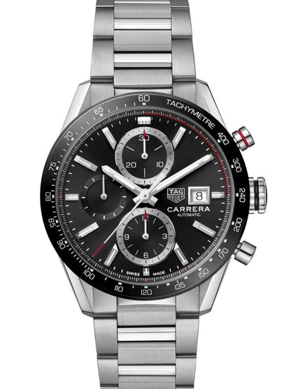 Vista frontale TAG Heuer Carrera Calibre 16 Cronografo