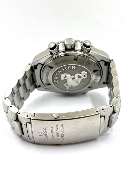 Omega Seamaster Planet Ocean 600M Chronograph 45.5 mm — Dettaglio contatori cronografici