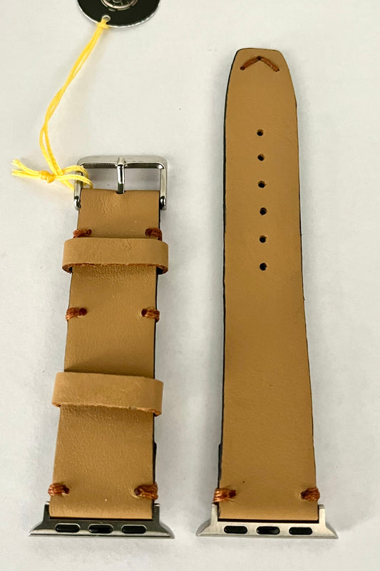 vista pelle esterna Cinturino MINIMAL per Apple Watch in pelle beige