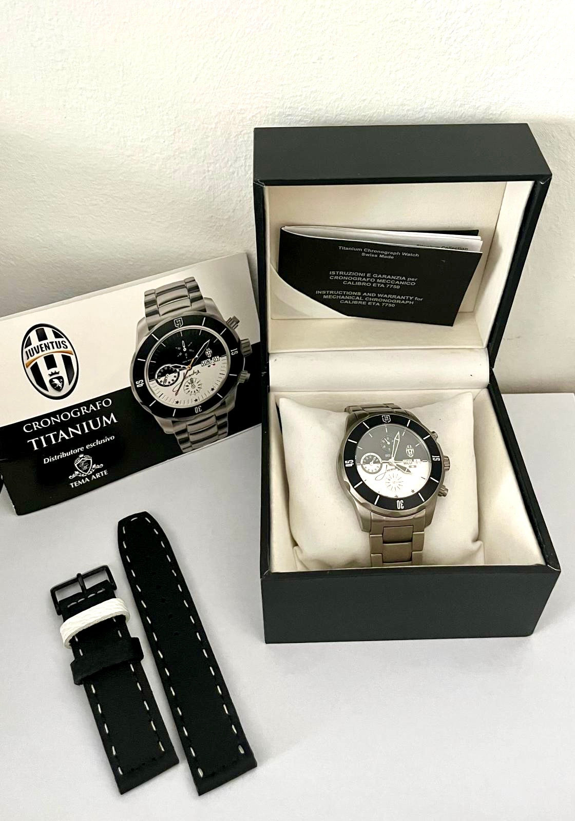 Juventus Titanium - Cronografo Automatico nella confezione originale + secondo cinturino in pelle