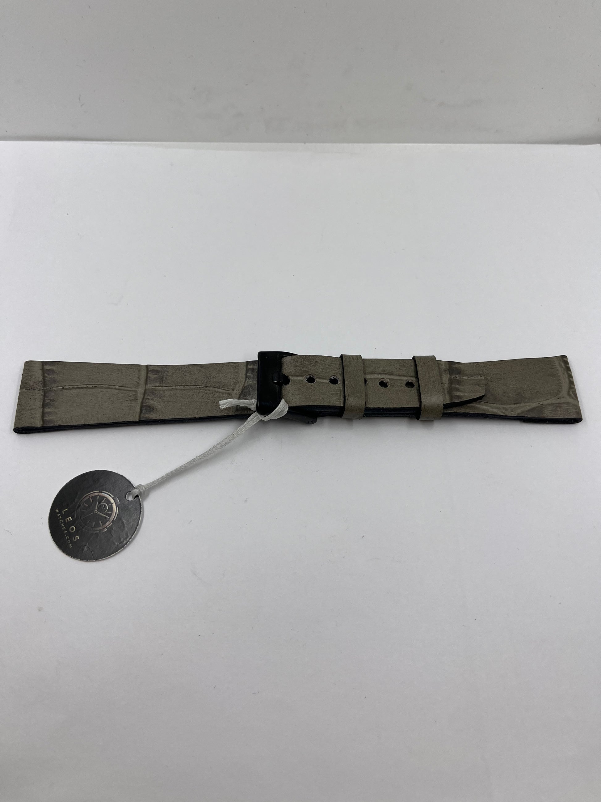 vista laterale Cinturino ESSENTIAL Grigio Effetto Coccodrillo