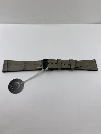 vista laterale Cinturino ESSENTIAL Grigio Effetto Coccodrillo