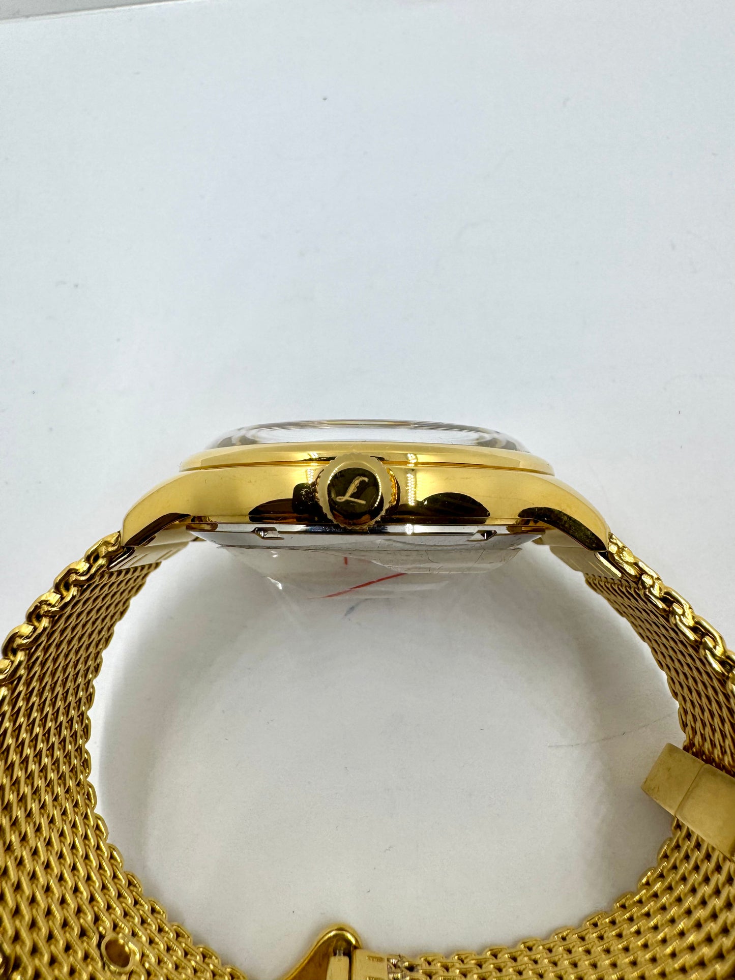 dettaglio corona logata orologio Lorenz Automatico Ref. 30027BB-MI