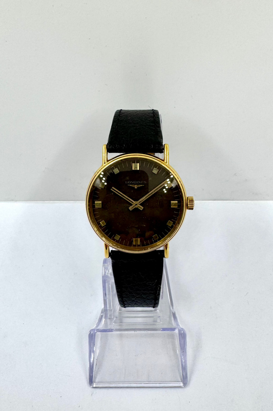 vista frontale orologio Longines Swiss Made anni '60