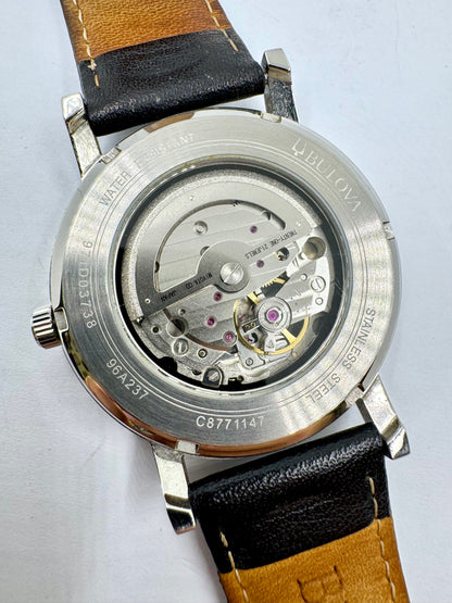 dettaglio fondello trasparente Orologio Bulova Clipper Open Heart Automatic