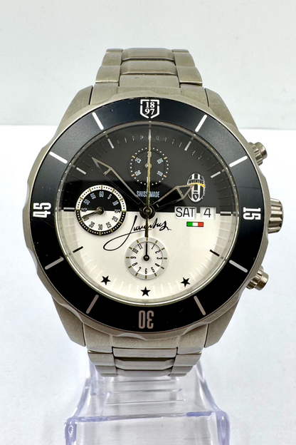 dettaglio quadrante Orologio Juventus Titanium Cronografo Automatico Swiss Made