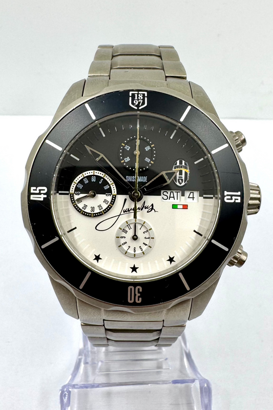 dettaglio quadrante Orologio Juventus Titanium Cronografo Automatico Swiss Made