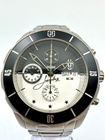 dettaglio zoom dial Orologio Juventus Titanium Cronografo Automatico Swiss Made