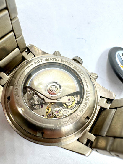 dettaglio fondello con movimento a vista Orologio Juventus Titanium Cronografo Automatico Swiss Made