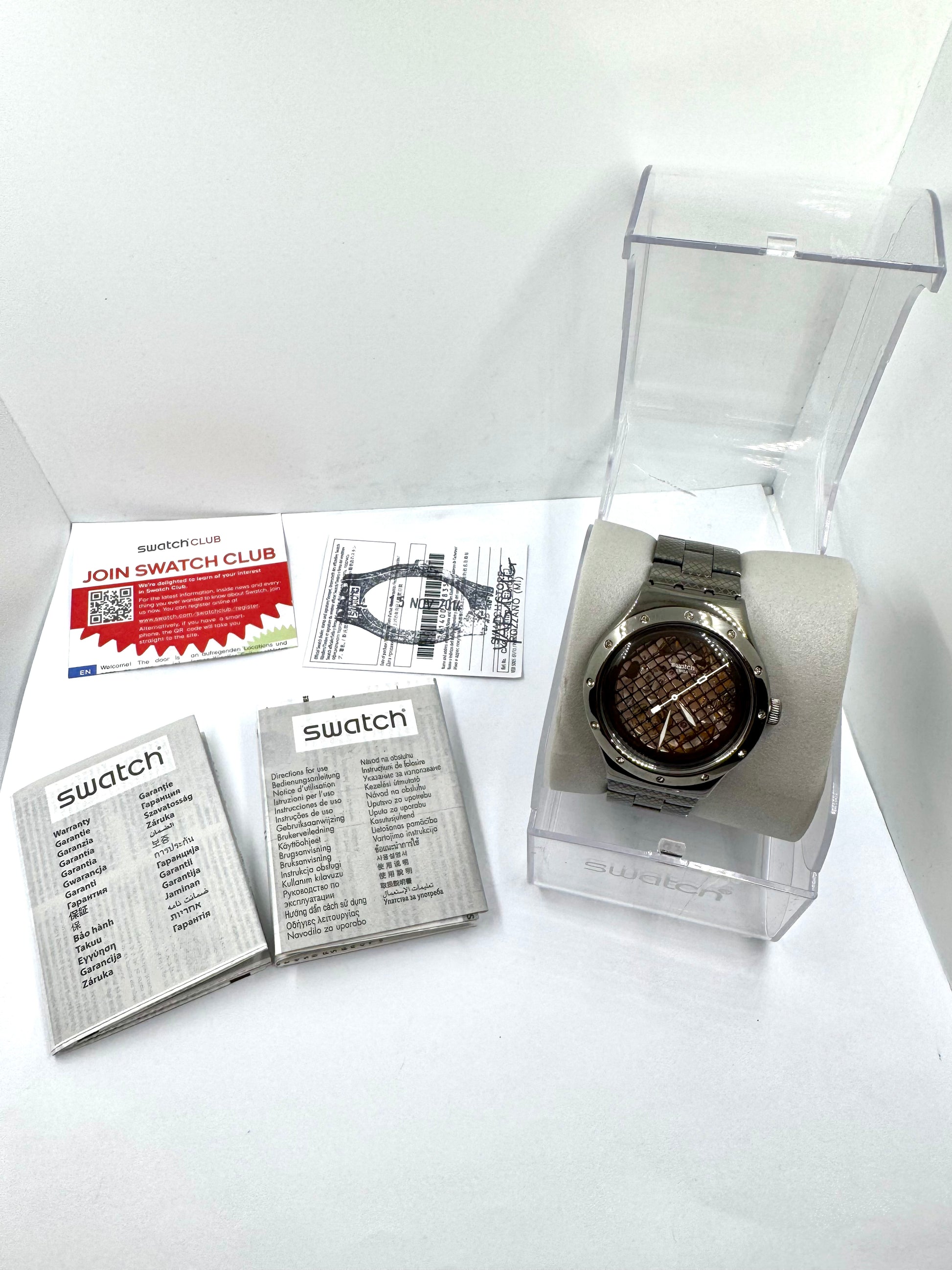 vista del full-set Orologio Swatch VATEL Automatico – Ref. YAB101G